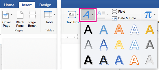 highlighting all text in word for mac